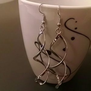 Fashion Silver Dangle Earrings NWOT